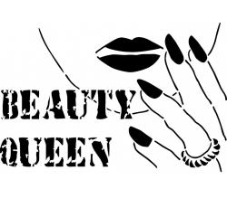 Stencil Schablone  Beauty Queen